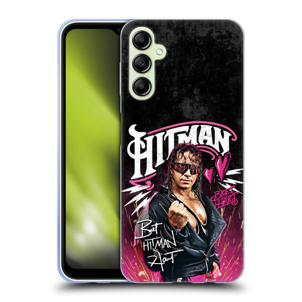 WWE Bret Hart Hitman Graphics Soft Gel Case for Samsung Galaxy A14 5G