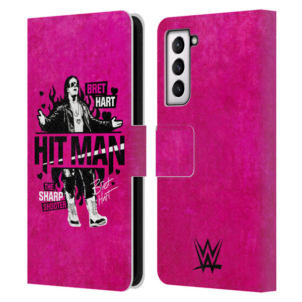 WWE Bret Hart Hitman Leather Book Wallet Case Cover For Samsung Galaxy S21 5G