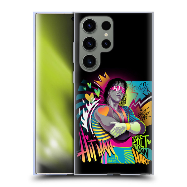 WWE Bret Hart Neon Art Soft Gel Case for Samsung Galaxy S23 Ultra 5G