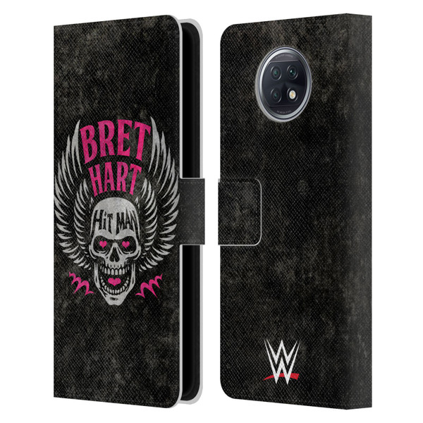 WWE Bret Hart Hitman Skull Leather Book Wallet Case Cover For Xiaomi Redmi Note 9T 5G
