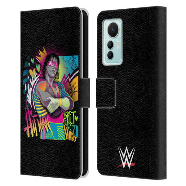 WWE Bret Hart Neon Art Leather Book Wallet Case Cover For Xiaomi 12 Lite