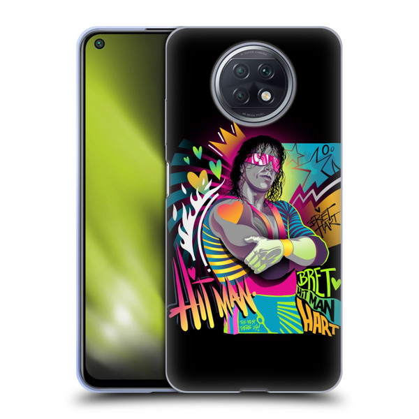 WWE Bret Hart Neon Art Soft Gel Case for Xiaomi Redmi Note 9T 5G