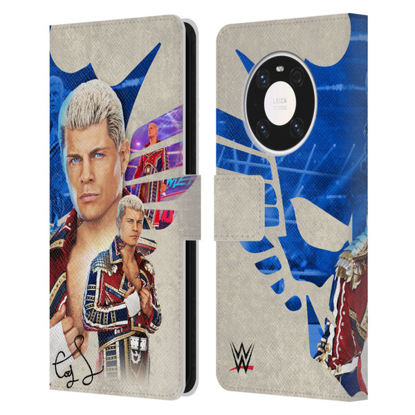 WWE Cody Rhodes Superstar Graphics Leather Book Wallet Case Cover For Huawei Mate 40 Pro 5G