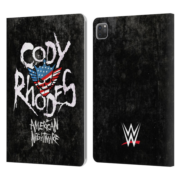 WWE Cody Rhodes Distressed Name Leather Book Wallet Case Cover For Apple iPad Pro 11 2020 / 2021 / 2022