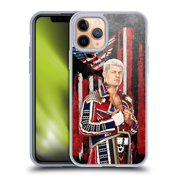 WWE Cody Rhodes American Nightmare Flag Soft Gel Case for Apple iPhone 11 Pro & MagSafe