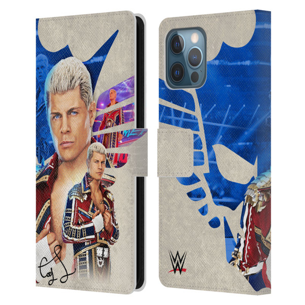 WWE Cody Rhodes Superstar Graphics Leather Book Wallet Case Cover For Apple iPhone 12 Pro Max