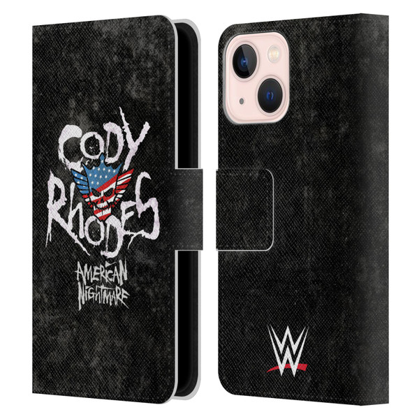 WWE Cody Rhodes Distressed Name Leather Book Wallet Case Cover For Apple iPhone 13 Mini