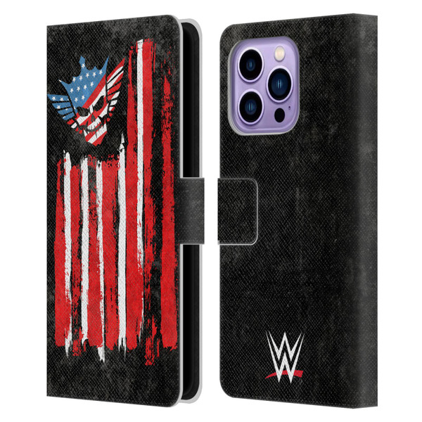 WWE Cody Rhodes American Nightmare Flag Leather Book Wallet Case Cover For Apple iPhone 14 Pro Max