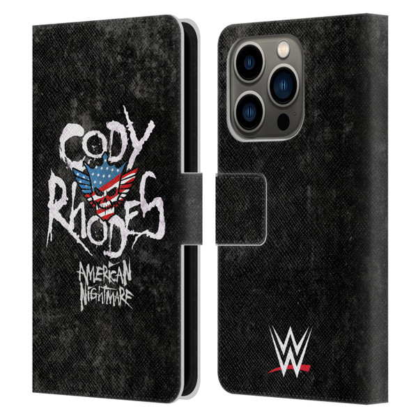 WWE Cody Rhodes Distressed Name Leather Book Wallet Case Cover For Apple iPhone 14 Pro