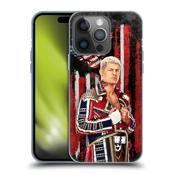 WWE Cody Rhodes American Nightmare Flag Soft Gel Case for Apple iPhone 14 Pro