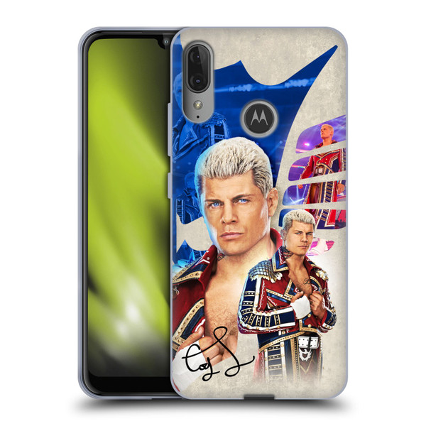 WWE Cody Rhodes Superstar Graphics Soft Gel Case for Motorola Moto E6 Plus