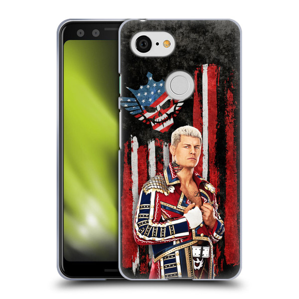 WWE Cody Rhodes American Nightmare Flag Soft Gel Case for Google Pixel 3