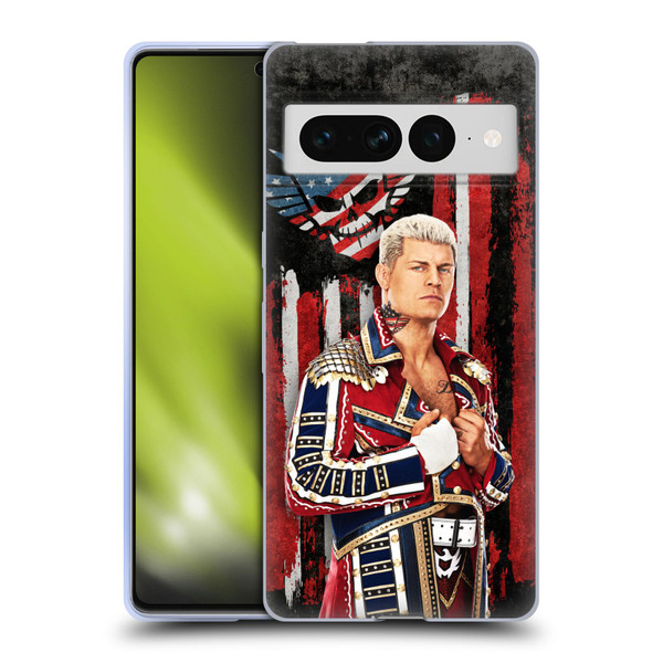 WWE Cody Rhodes American Nightmare Flag Soft Gel Case for Google Pixel 7 Pro