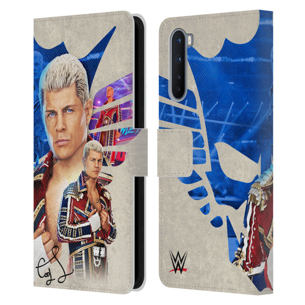 WWE Cody Rhodes Superstar Graphics Leather Book Wallet Case Cover For OnePlus Nord 5G