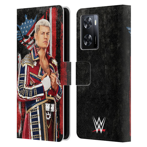 WWE Cody Rhodes Superstar Flag Leather Book Wallet Case Cover For OPPO A57s