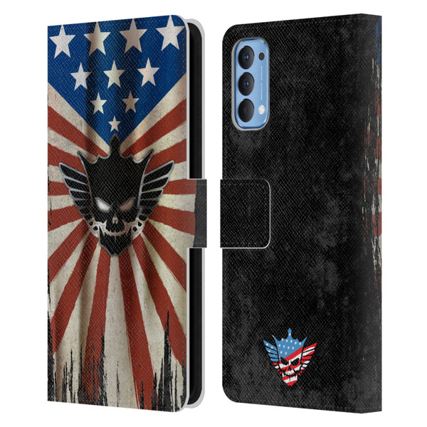 WWE Cody Rhodes Distressed Flag Leather Book Wallet Case Cover For OPPO Reno 4 5G