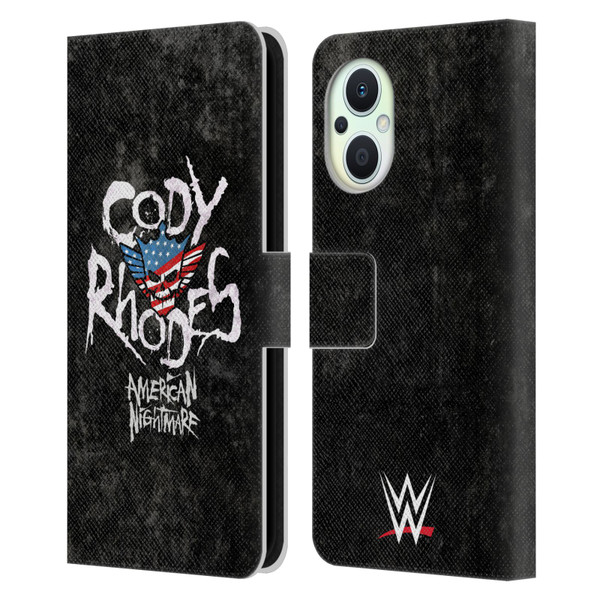 WWE Cody Rhodes Distressed Name Leather Book Wallet Case Cover For OPPO Reno8 Lite