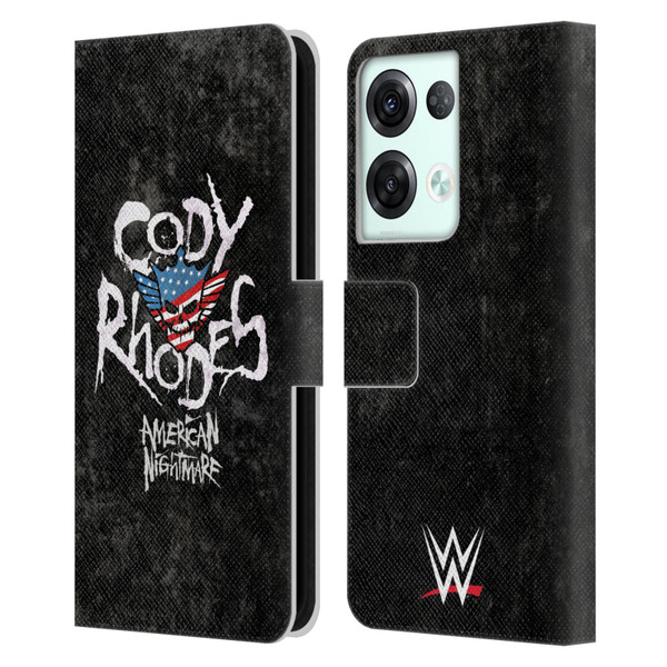 WWE Cody Rhodes Distressed Name Leather Book Wallet Case Cover For OPPO Reno8 Pro