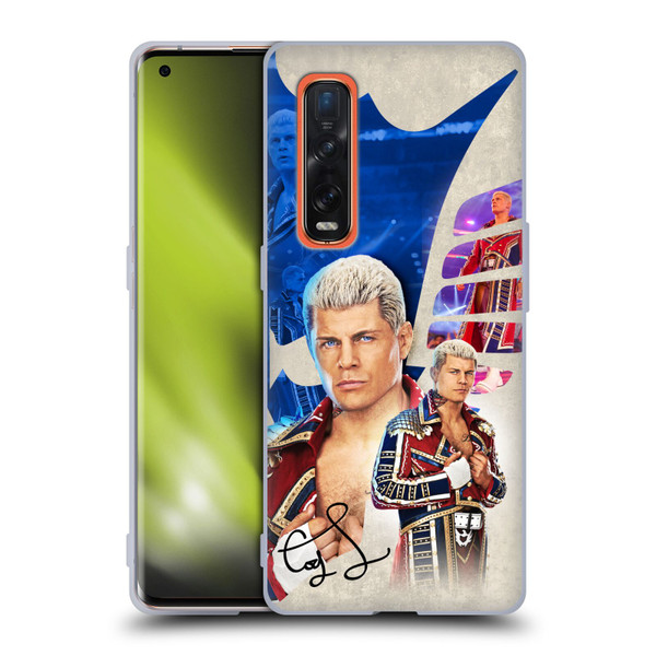 WWE Cody Rhodes Superstar Graphics Soft Gel Case for OPPO Find X2 Pro 5G