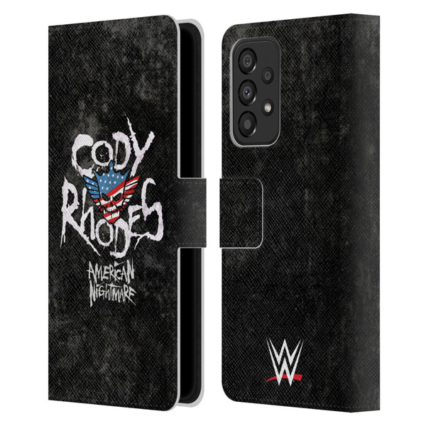 WWE Cody Rhodes Distressed Name Leather Book Wallet Case Cover For Samsung Galaxy A33 5G (2022)