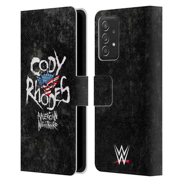 WWE Cody Rhodes Distressed Name Leather Book Wallet Case Cover For Samsung Galaxy A52 / A52s / 5G (2021)