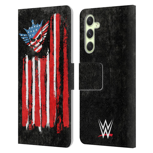 WWE Cody Rhodes American Nightmare Flag Leather Book Wallet Case Cover For Samsung Galaxy A54 5G