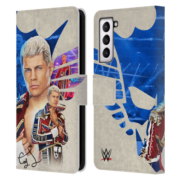 WWE Cody Rhodes Superstar Graphics Leather Book Wallet Case Cover For Samsung Galaxy S21 5G