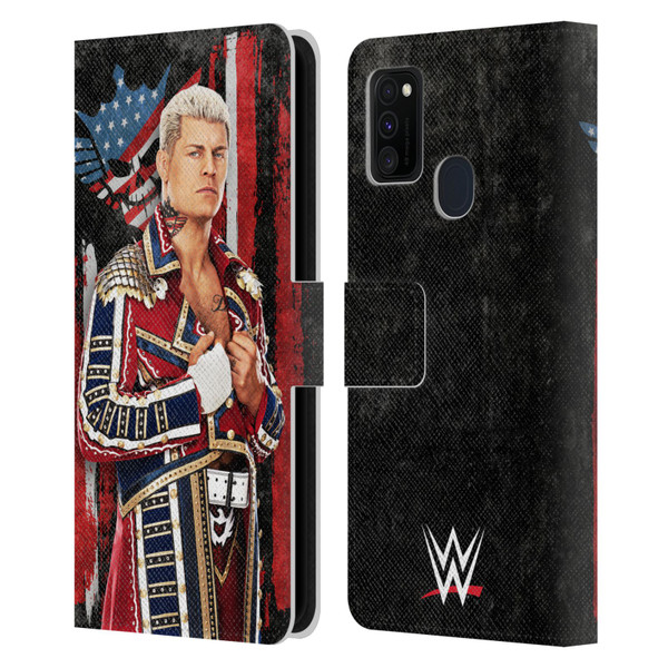 WWE Cody Rhodes Superstar Flag Leather Book Wallet Case Cover For Samsung Galaxy M30s (2019)/M21 (2020)