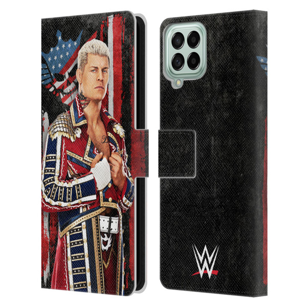 WWE Cody Rhodes Superstar Flag Leather Book Wallet Case Cover For Samsung Galaxy M33 (2022)