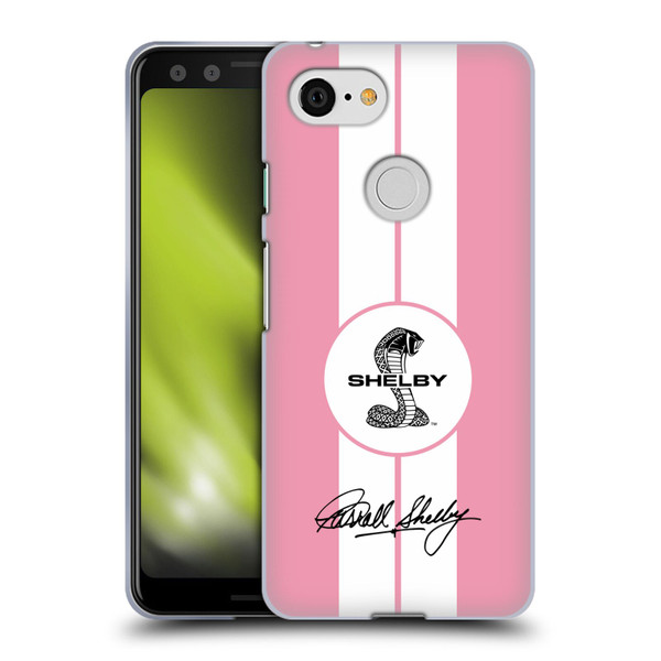 Shelby Car Graphics 1965 427 S/C Pink Soft Gel Case for Google Pixel 3