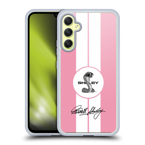 Shelby Car Graphics 1965 427 S/C Pink Soft Gel Case for Samsung Galaxy A34 5G