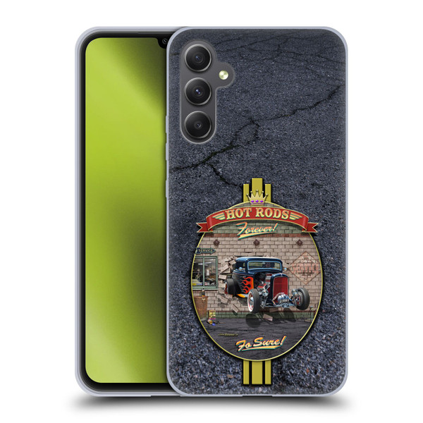Larry Grossman Retro Collection Hot Rods Forever Soft Gel Case for Samsung Galaxy A34 5G
