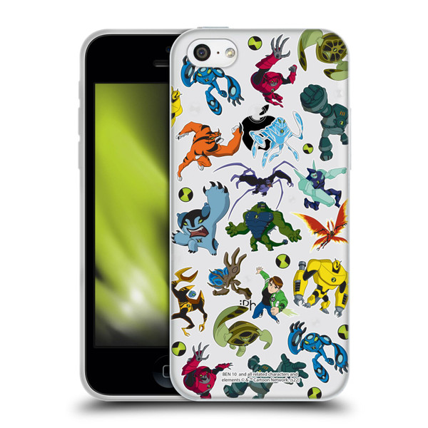 Ben 10: Ultimate Alien Graphics Alien Pattern Soft Gel Case for Apple iPhone 5c