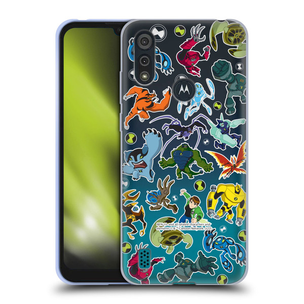 Ben 10: Ultimate Alien Graphics Alien Pattern Soft Gel Case for Motorola Moto E6s (2020)