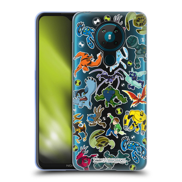 Ben 10: Ultimate Alien Graphics Alien Pattern Soft Gel Case for Nokia 5.3