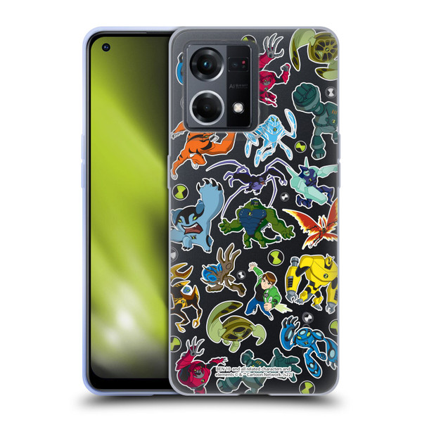 Ben 10: Ultimate Alien Graphics Alien Pattern Soft Gel Case for OPPO Reno8 4G