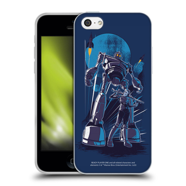Ready Player One Graphics Iron Giant Soft Gel Case for Apple iPhone 5c