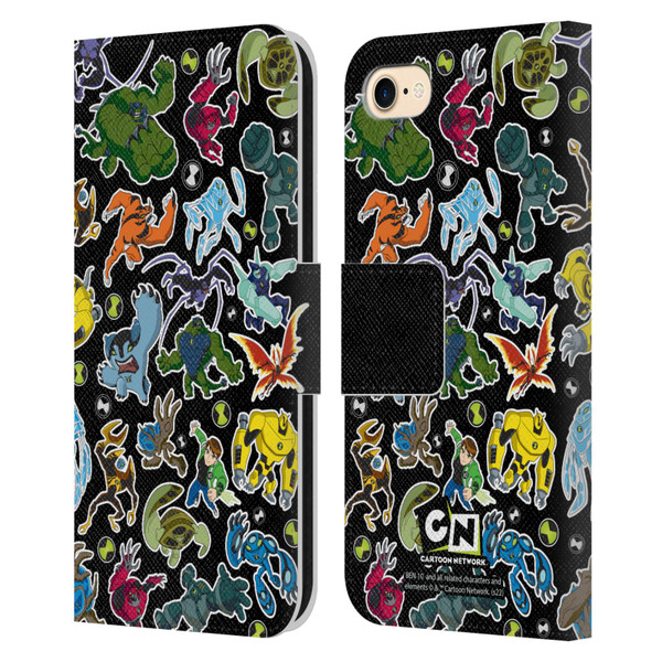 Ben 10: Ultimate Alien Graphics Alien Pattern Leather Book Wallet Case Cover For Apple iPhone 7 / 8 / SE 2020 & 2022