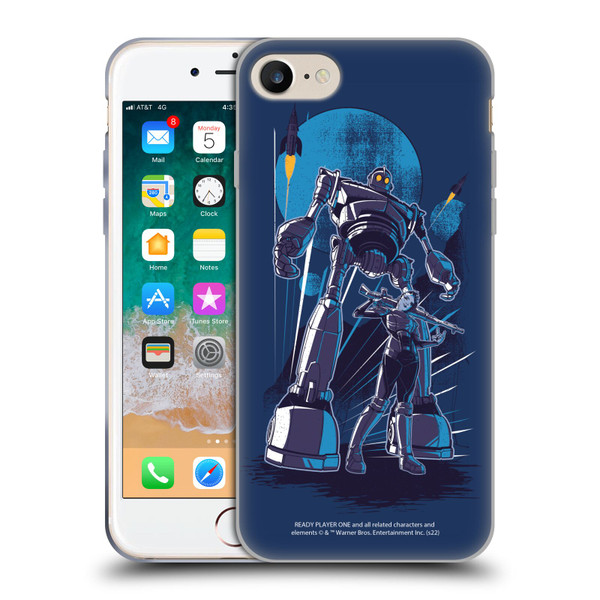Ready Player One Graphics Iron Giant Soft Gel Case for Apple iPhone 7 / 8 / SE 2020 & 2022