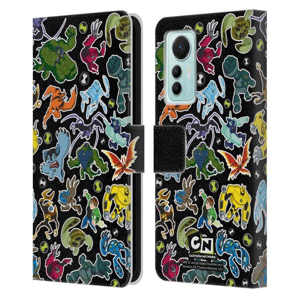 Ben 10: Ultimate Alien Graphics Alien Pattern Leather Book Wallet Case Cover For Xiaomi 12 Lite