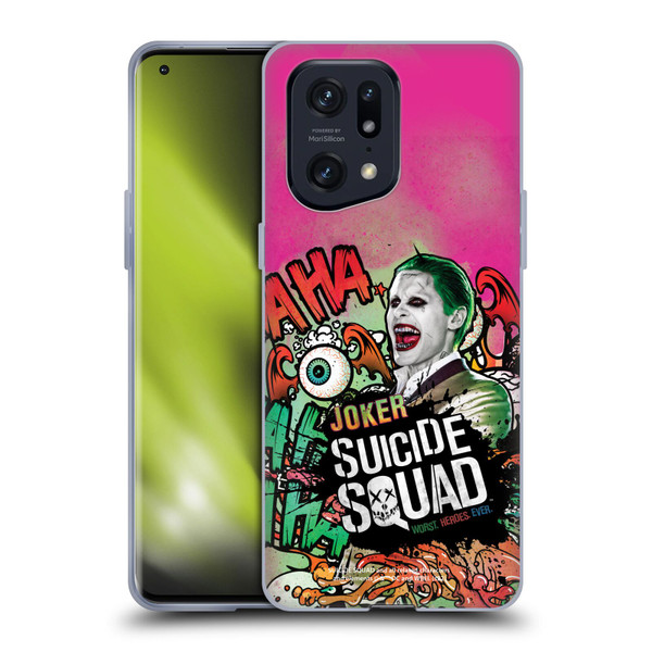 Suicide Squad 2016 Graphics Joker Poster Soft Gel Case for OPPO Find X5 Pro