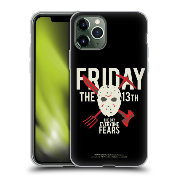 Friday the 13th 1980 Graphics The Day Everyone Fears Soft Gel Case for Apple iPhone 11 Pro
