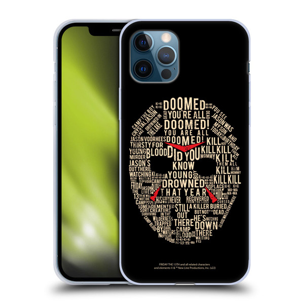 Friday the 13th 1980 Graphics Typography Soft Gel Case for Apple iPhone 12 / iPhone 12 Pro