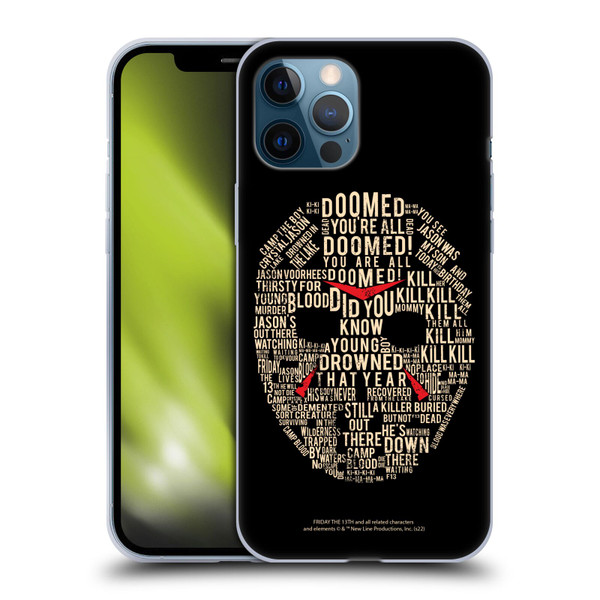 Friday the 13th 1980 Graphics Typography Soft Gel Case for Apple iPhone 12 Pro Max