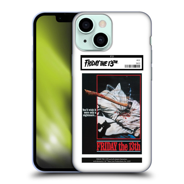 Friday the 13th 1980 Graphics Poster 2 Soft Gel Case for Apple iPhone 13 Mini