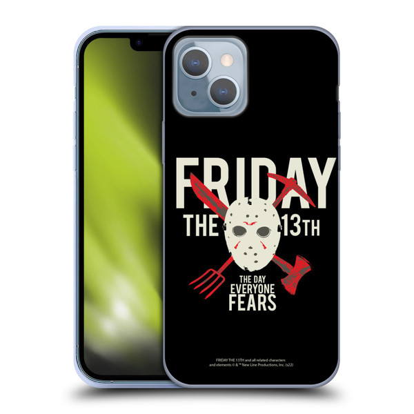 Friday the 13th 1980 Graphics The Day Everyone Fears Soft Gel Case for Apple iPhone 14