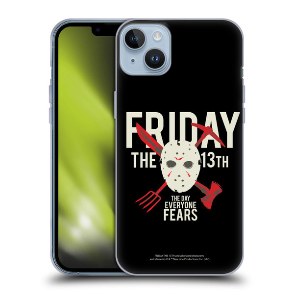 Friday the 13th 1980 Graphics The Day Everyone Fears Soft Gel Case for Apple iPhone 14 Plus