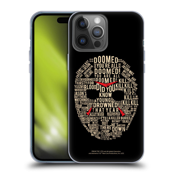 Friday the 13th 1980 Graphics Typography Soft Gel Case for Apple iPhone 14 Pro Max