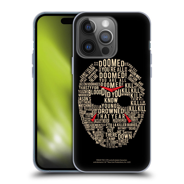 Friday the 13th 1980 Graphics Typography Soft Gel Case for Apple iPhone 14 Pro