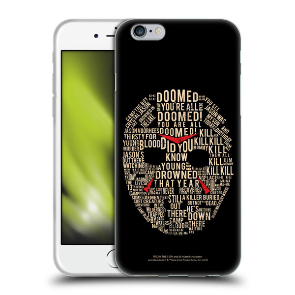 Friday the 13th 1980 Graphics Typography Soft Gel Case for Apple iPhone 6 / iPhone 6s
